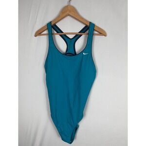 Nike NESS6316 Women's Swimsuit One Piece Teal Blue Size 16